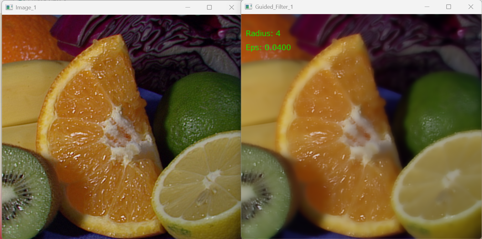 ガイデッドフィルタ画像処理
