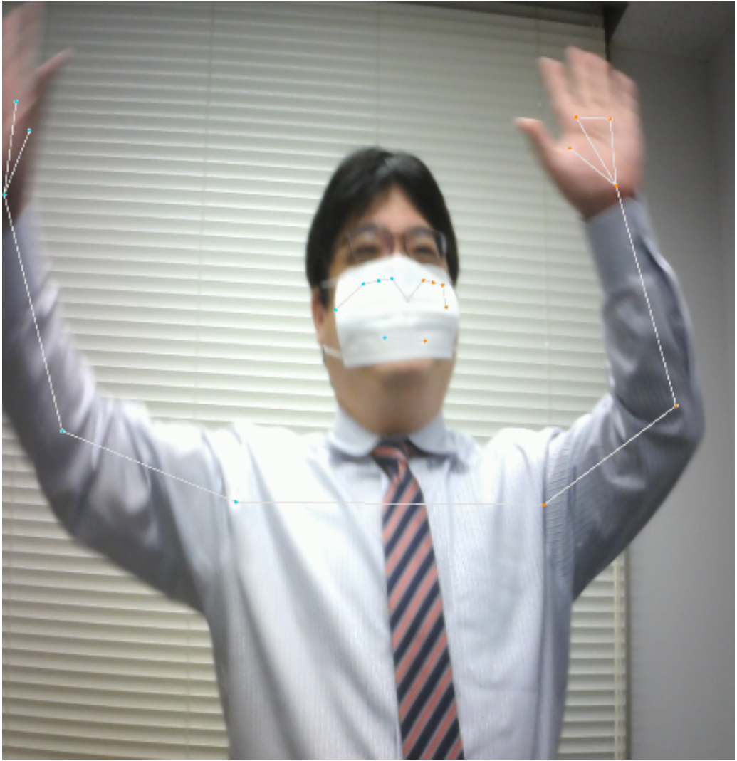 MediaPipe Pose実行結果例1