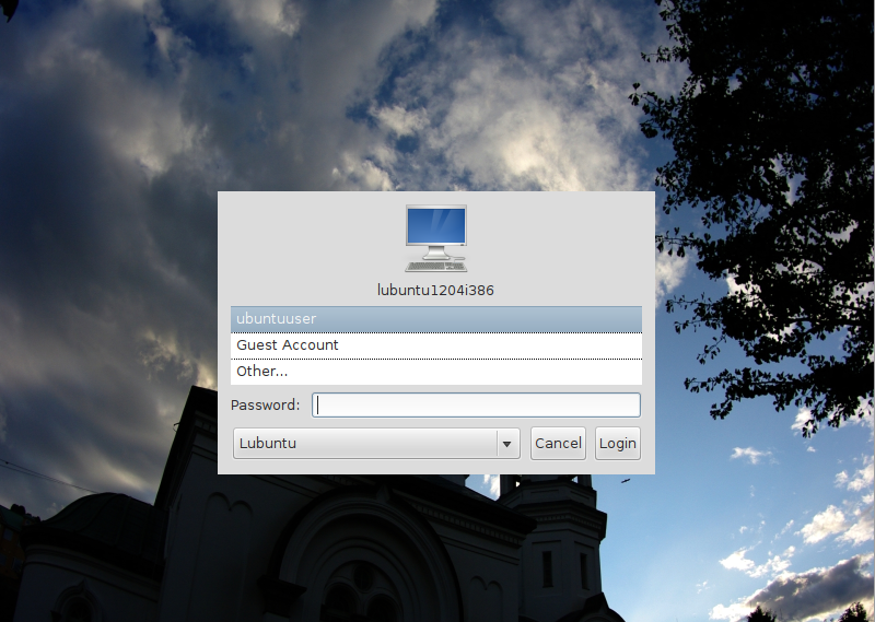 LightDM Login Screen Example 2